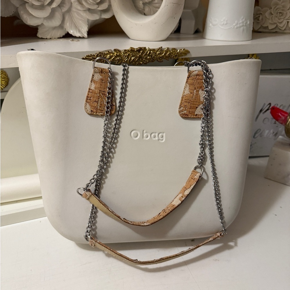 Obag white off Tote with Chain Straps - Picture 3 of 12